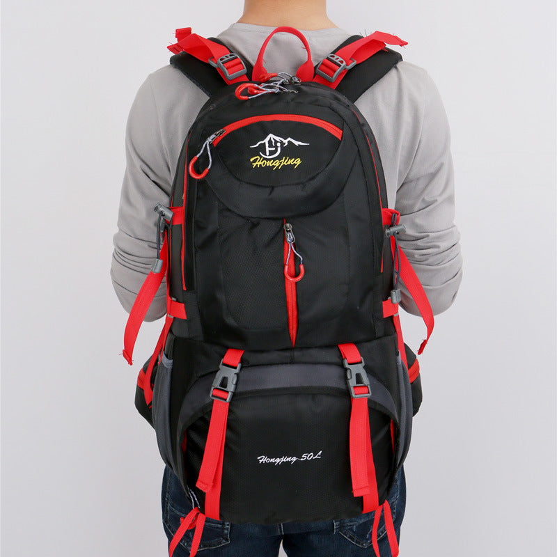 「1064」D23.05戶外登山包雙肩包男女大容量運動雙肩包輕便40L50L60L防水旅行包