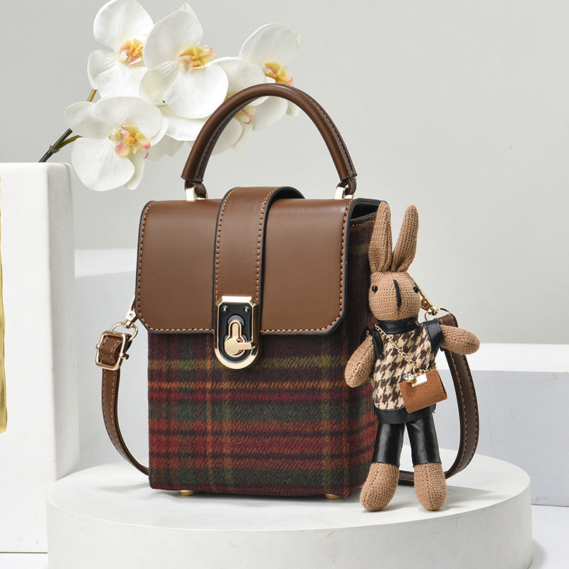 「SC1278」A23.11秋冬新款韓版時尚單肩小方包高級感斜背手機包