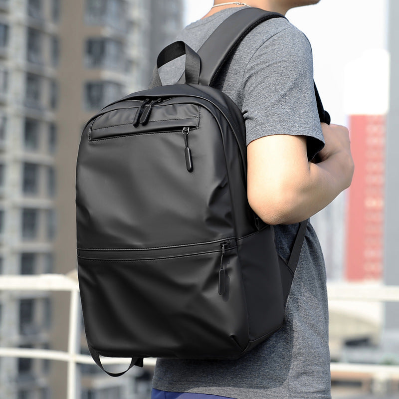 「1619」E23.00新款時尚簡約大容量雙肩包筆記本電腦背包男士商務旅行背包