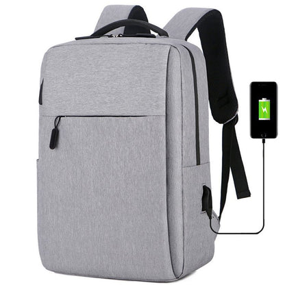 「0661」E23.00休閒簡約電腦背包新款小米同款USB商務雙肩包大容量旅行背包