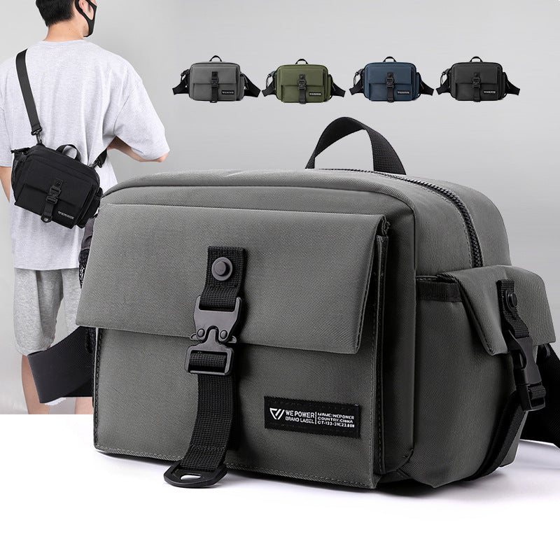 「5900」C23.WE新款潮流男士單肩斜挎包大容量戶外腰包多功能休閒胸包旅行背包