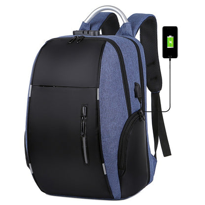 「5505」E23.00男士背包usb充電新款商務大容量旅行包雙肩包電腦包休閒戶外背包