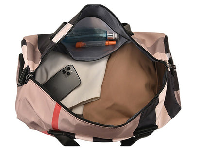 「2245」D23.05新款手提包女短途旅遊行李包韓版男大容量出差乾濕分離健身包