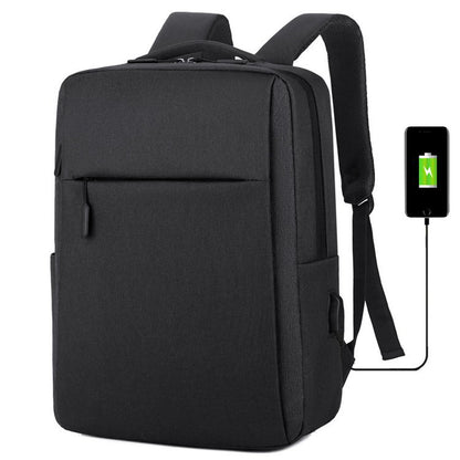 「0661」E23.00休閒簡約電腦背包新款小米同款USB商務雙肩包大容量旅行背包