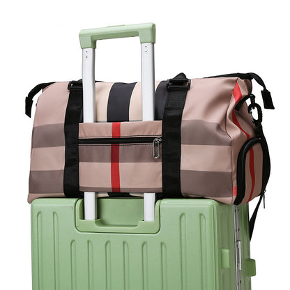 「2214」D23.01 旅遊手提包女大容量行李袋時尚休閒運動包乾濕分離出差旅行收納包