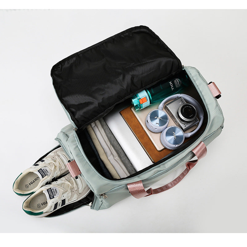 「907」D23.02旅行包女短途出差行李袋大容量輕便旅行袋男簡約收納行李包媽咪包