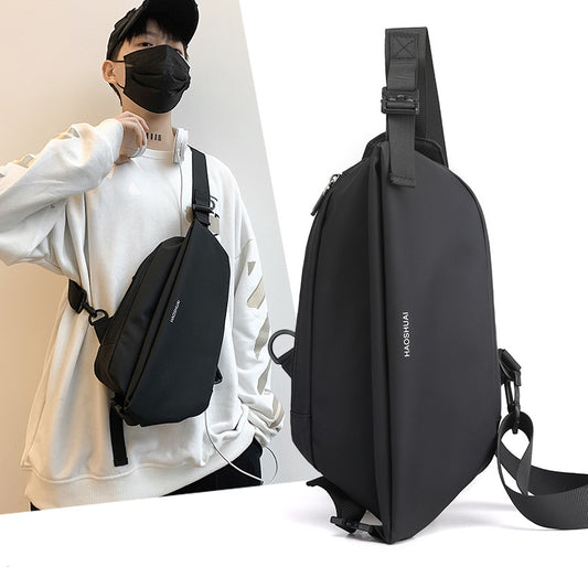 「1100-25」C23.HA新款潮流男士胸包時尚休閒單肩包多功能防水斜挎包