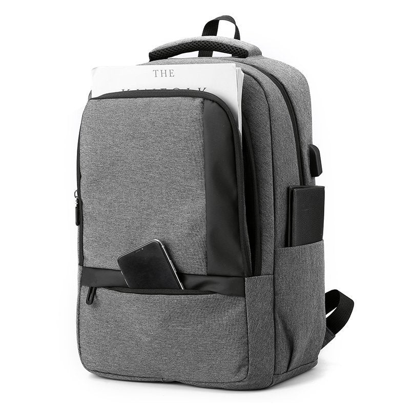 「AMT621」E22.00新款男筆記本電腦包商務通勤防潑水背包大容量簡約男士雙肩包