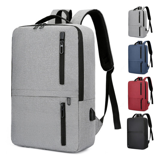 「1329」E22.00新款雙肩包男大容量包充電USB商務電腦包休閒背包學生書包