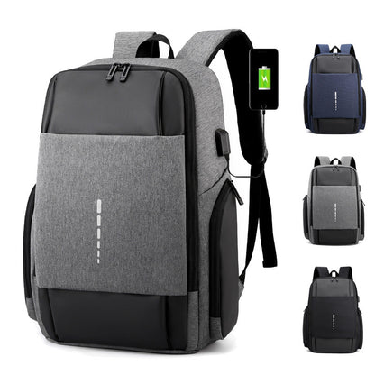 「604」E22.00新款男士商務電腦包USB充電雙肩背包大容量學生書包