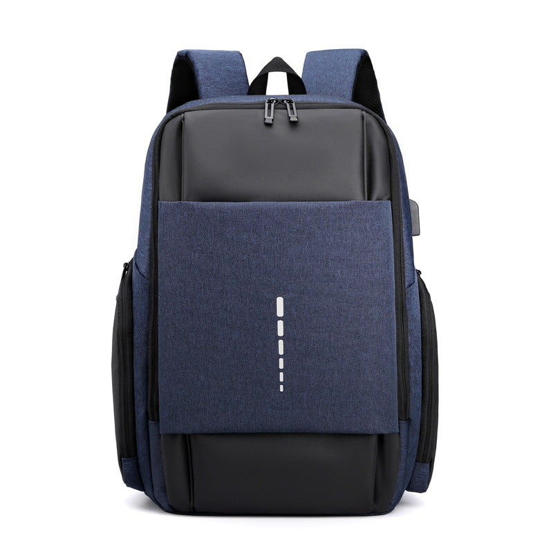 「604」E22.00新款男士商務電腦包USB充電雙肩背包大容量學生書包