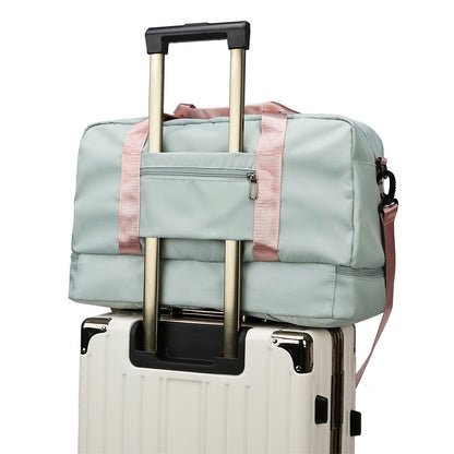 「901」D23.02旅行包女大容量手提行李袋收納包短途出差旅遊便攜包瑜伽健身包大